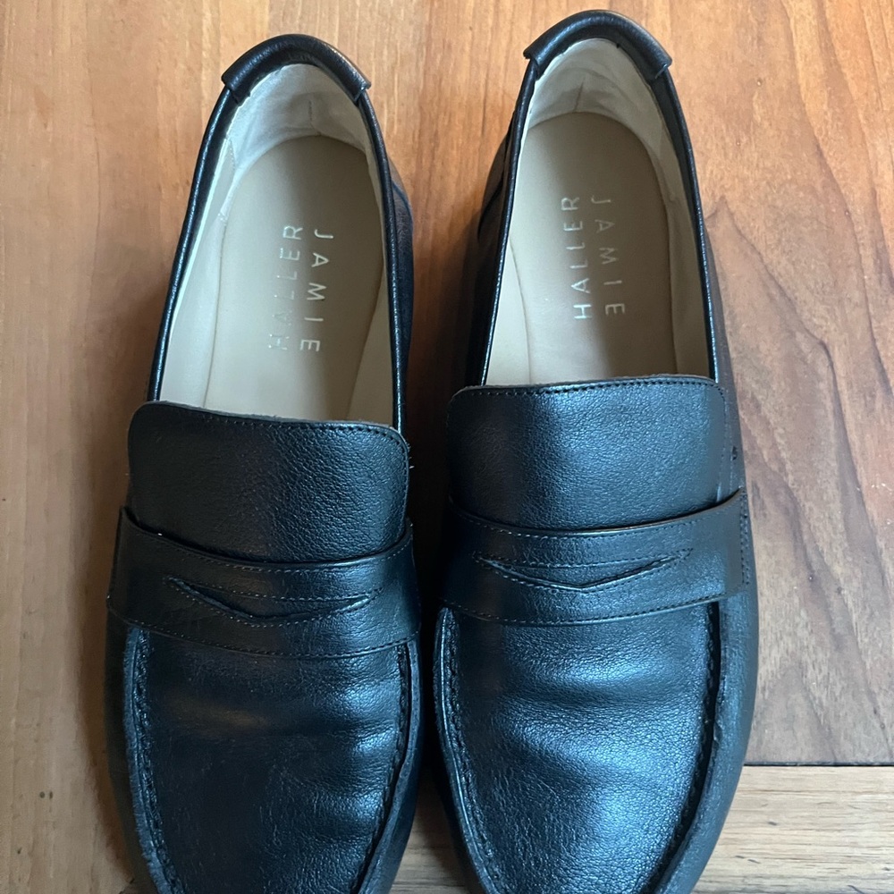 Jamie Haker Black Leather Women's Loafers